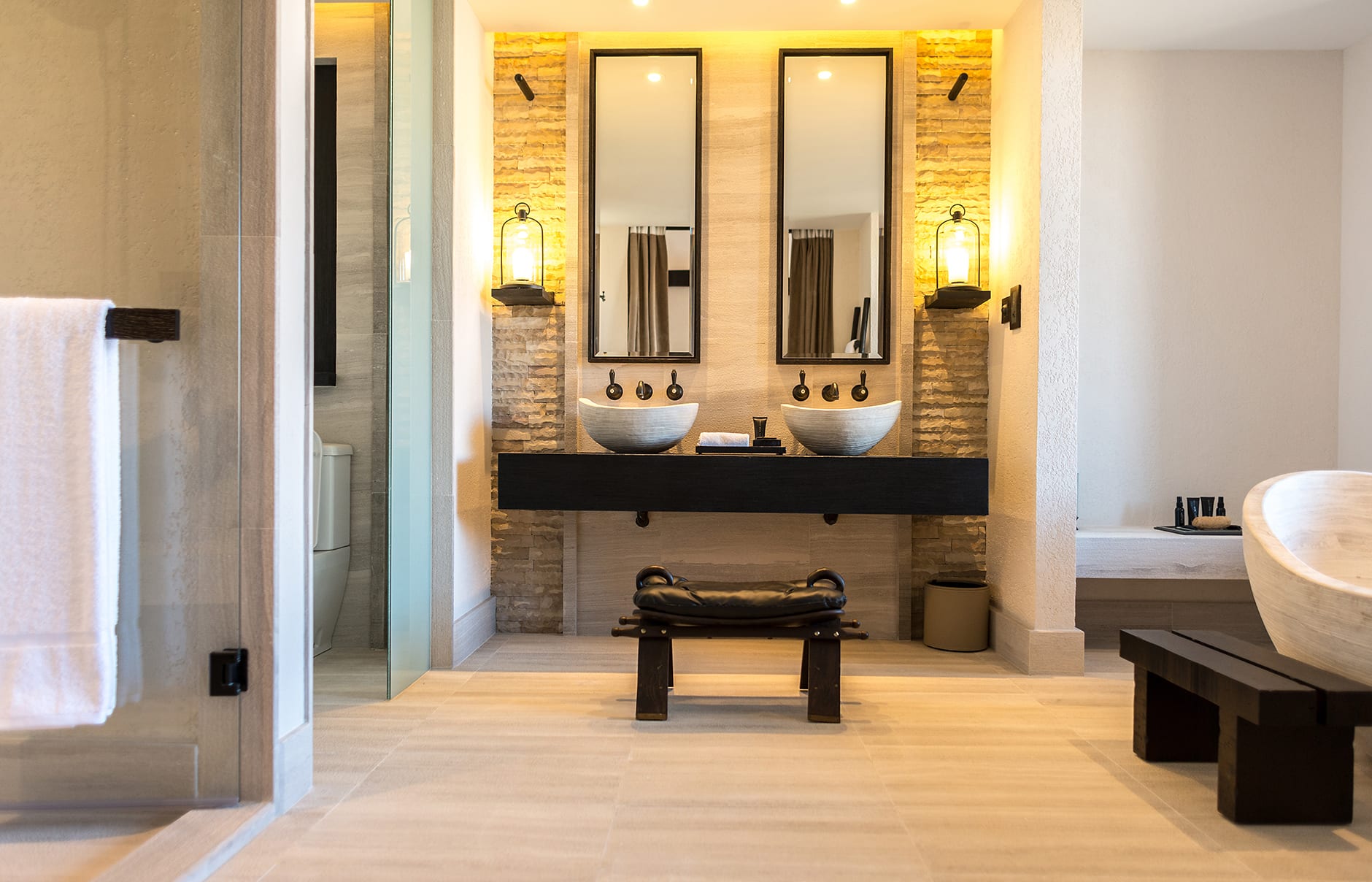 Suite bathroom. Alila Jabal Akhdar, Nizwa, Oman. Hotel Review by TravelPlusStyle. Photo © Alila Hotels and Resorts