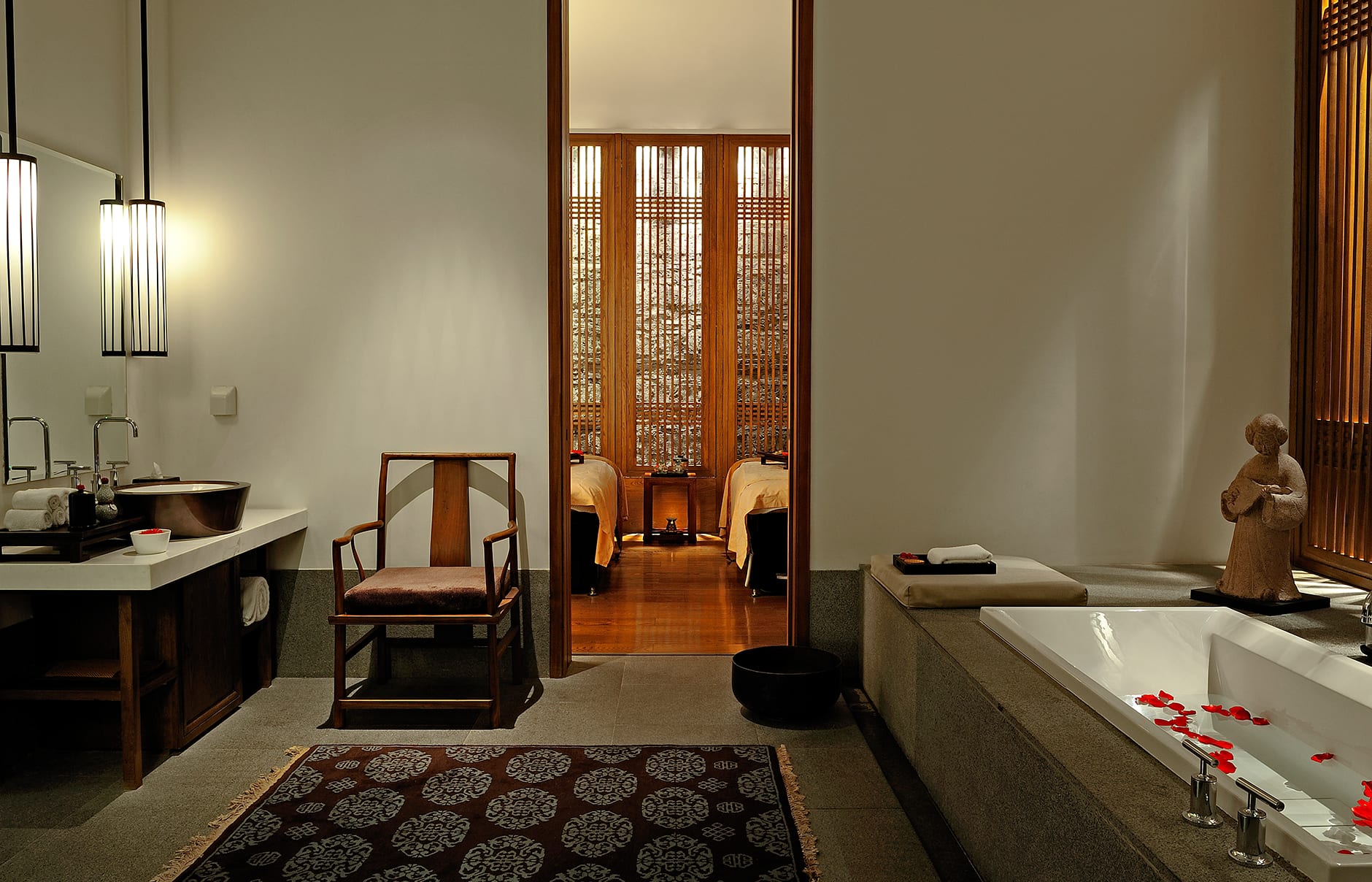 Spa Treatment Room. Aman at Summer Palace, Beijing, China. Luxury Hotel Review by TravelPlusStyle. Photo © Amanresorts