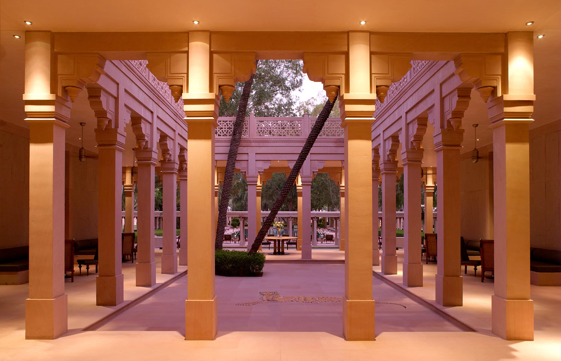 Inner Courtyard. Amanbagh, Alwar, Rajasthan, India. Luxury Hotel Review by TravelPlusStyle. Photo © Aman Resorts