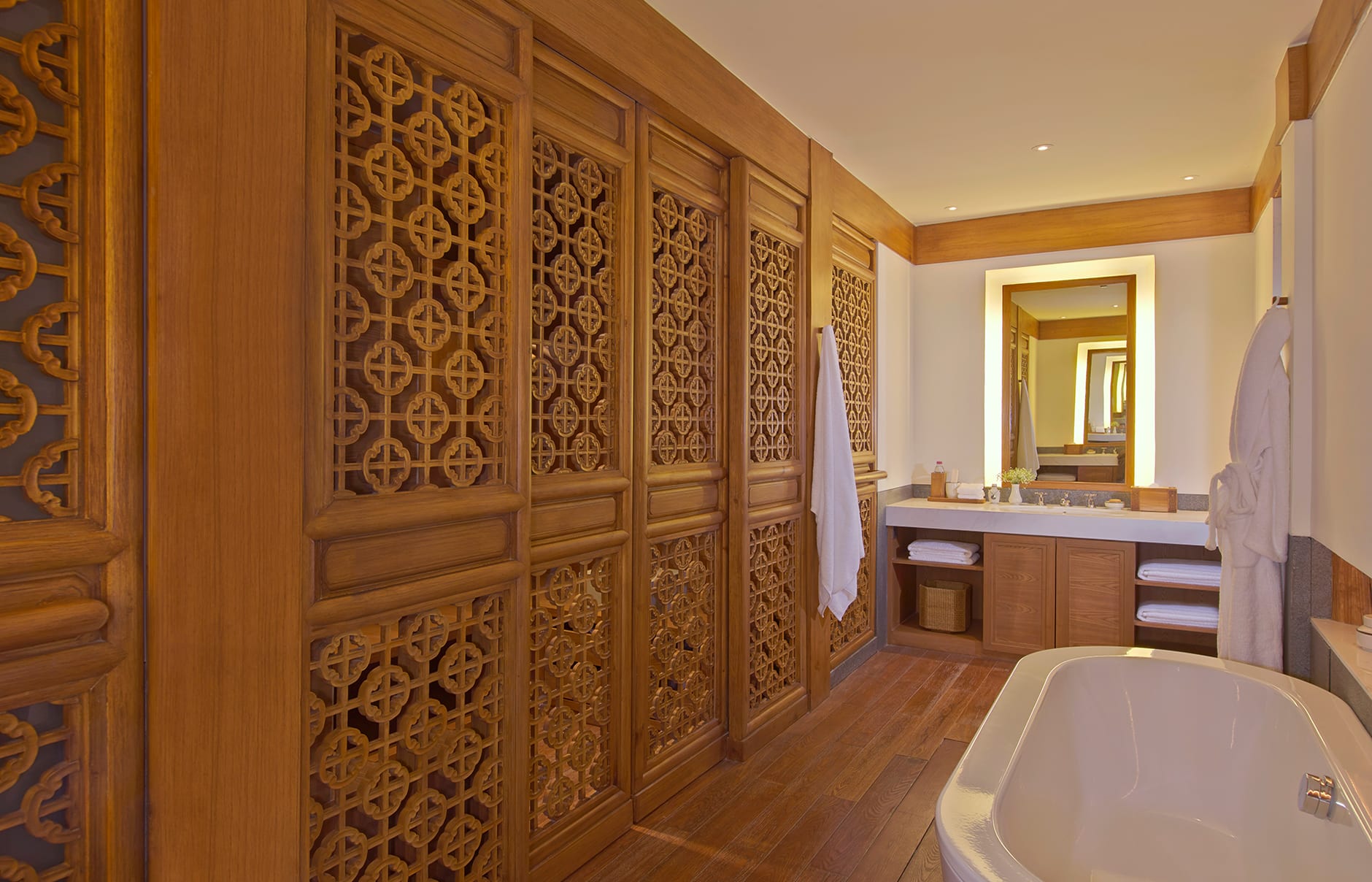 Amandayan - Suite Bathroom. Amandayan, Lijiang, China. Luxury Hotel Review by TravelPlusStyle. Photo © Aman Resorts