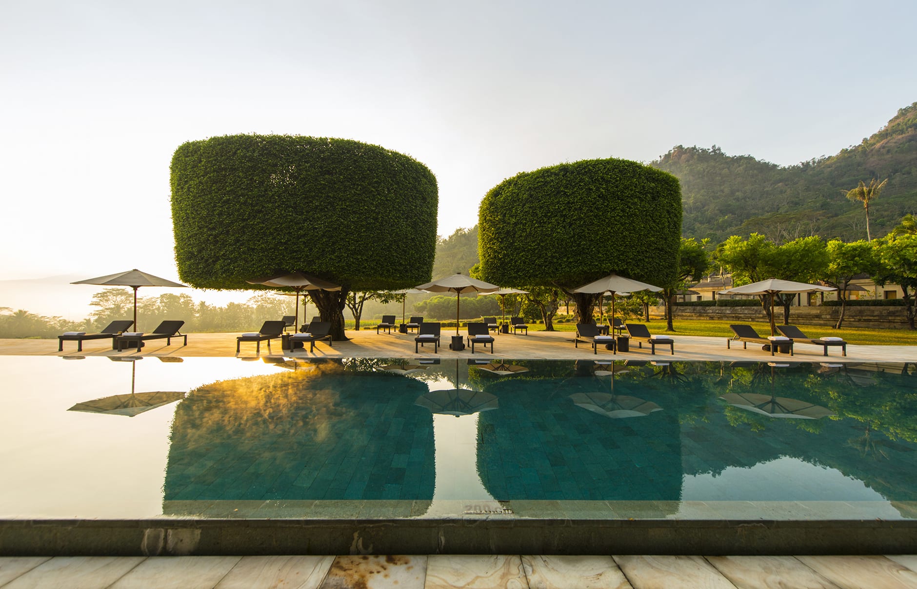 Main pool. Amanjiwo, Java, Indonesia. Luxury Hotel Review by TravelPlusStyle. Photo © Aman Resorts