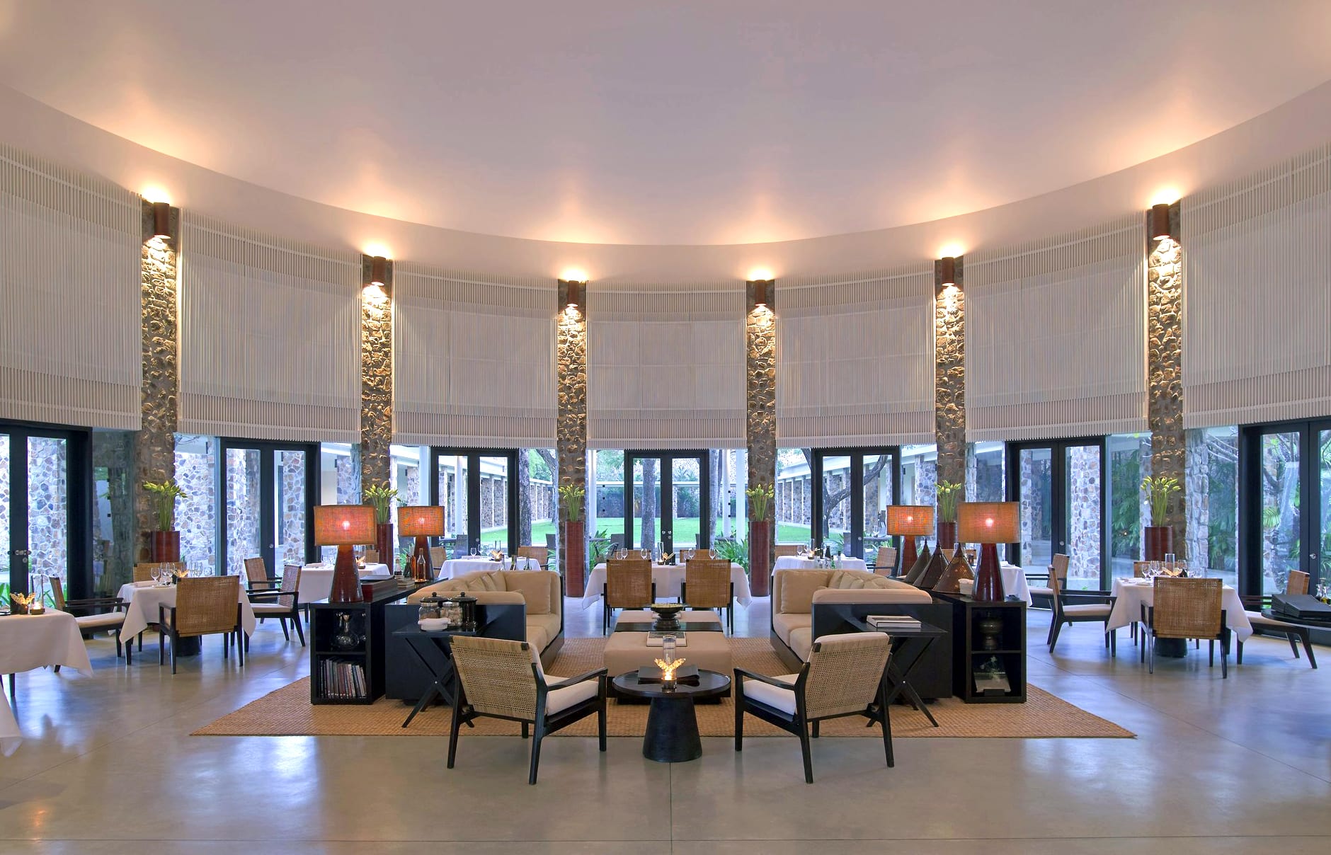 Dining Room. Amansara, Siem Reap, Cambodia. Luxury Hotel Review by TravelPlusStyle. Photo © Aman Resorts 