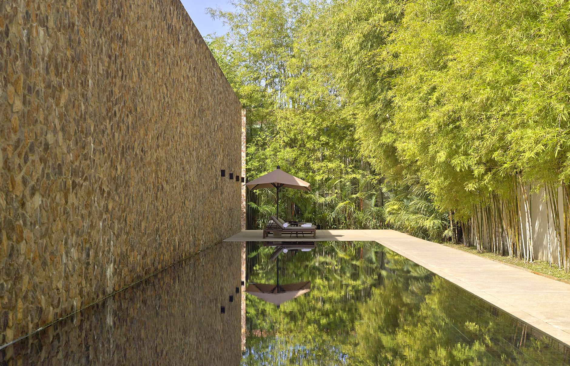 Lap Pool. Amansara, Siem Reap, Cambodia. Luxury Hotel Review by TravelPlusStyle. Photo © Aman Resorts 