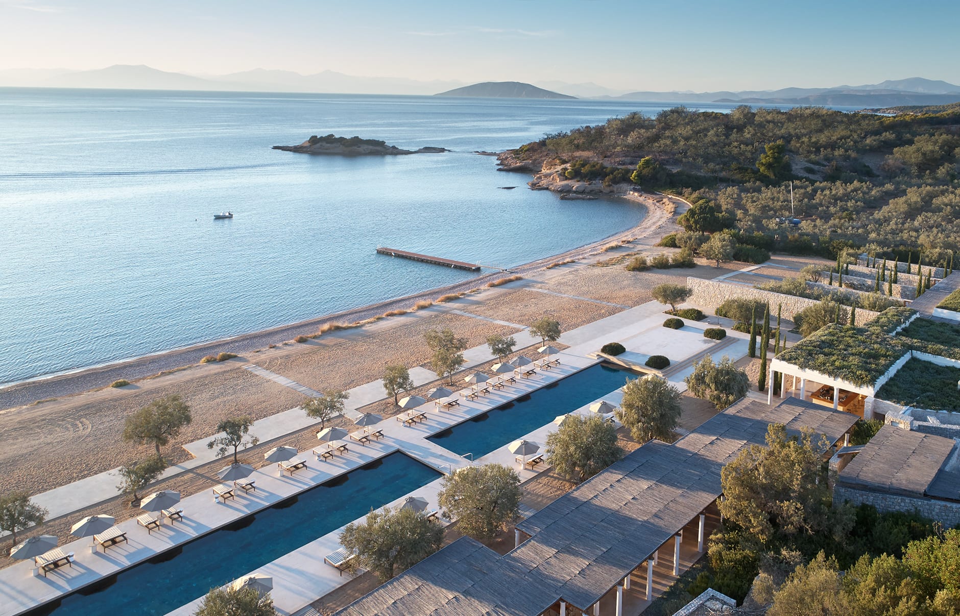 Amanzoe, Porto Heli, Peloponnese, Greece. Luxury Hotel Review by TravelPlusStyle. © Aman Resorts