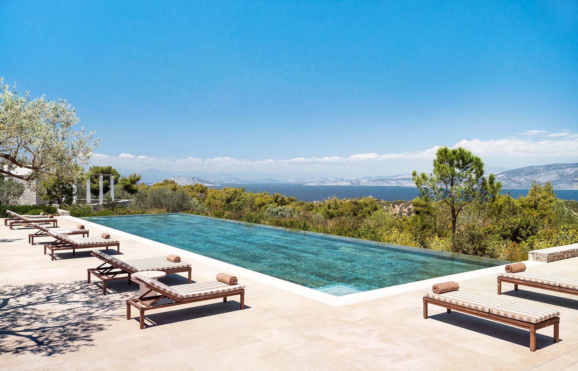 Amanzoe, Porto Heli, Peloponnese, Greece. Luxury Hotel Review by TravelPlusStyle. © Aman Resorts