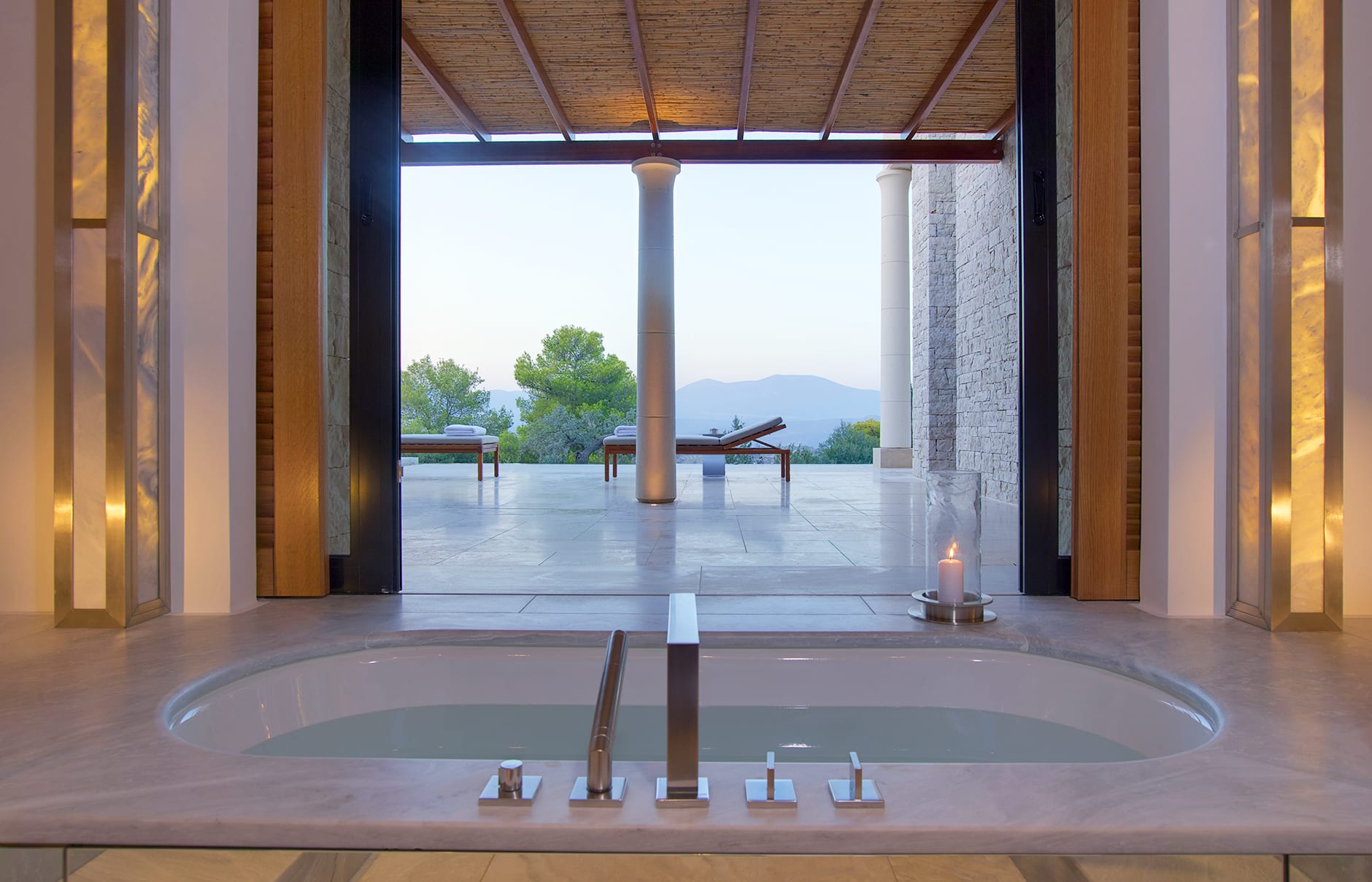 Amanzoe, Porto Heli, Peloponnese, Greece. Luxury Hotel Review by TravelPlusStyle. © Aman Resorts