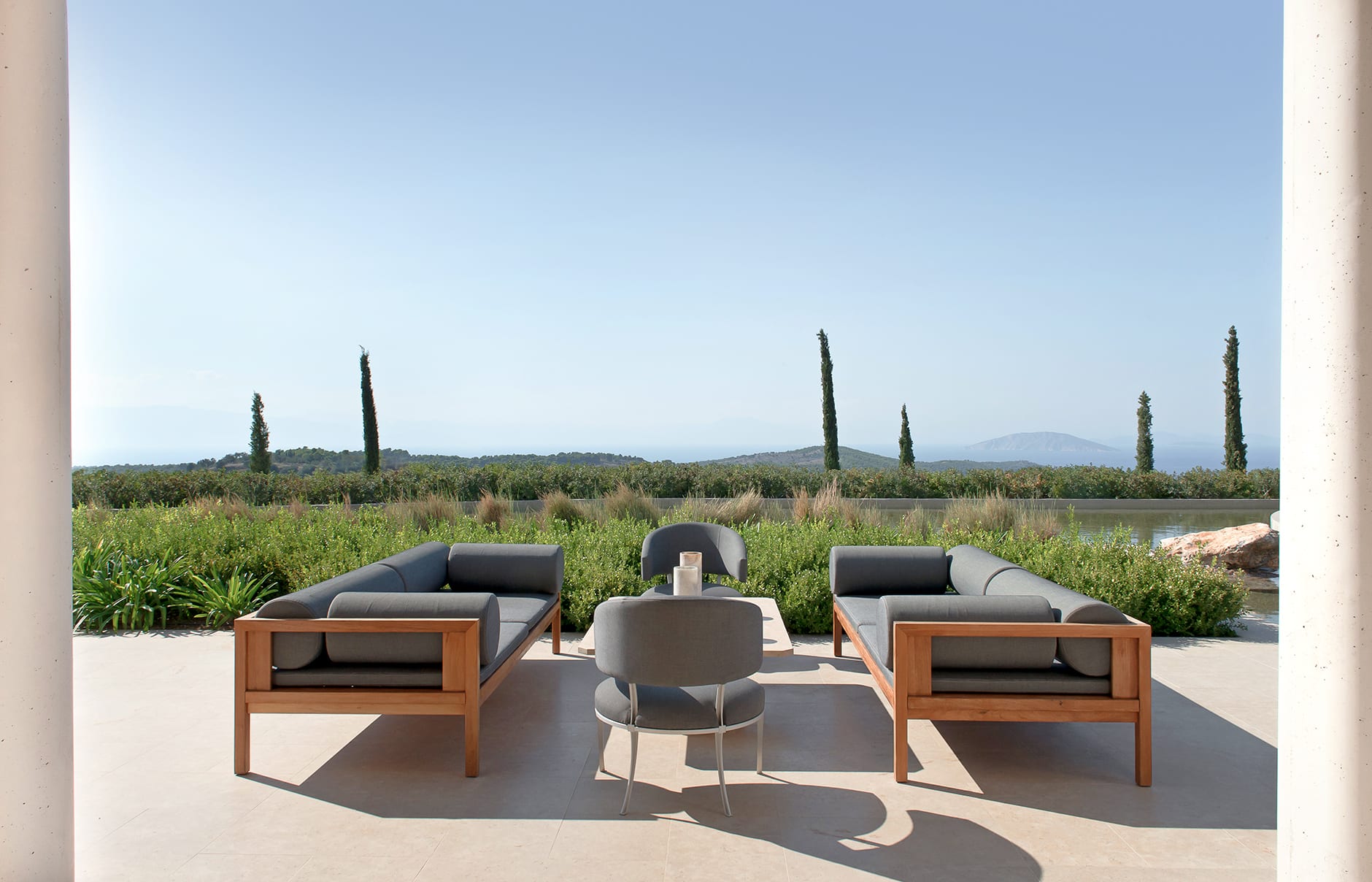 Amanzoe, Porto Heli, Peloponnese, Greece. Luxury Hotel Review by TravelPlusStyle. © Aman Resorts