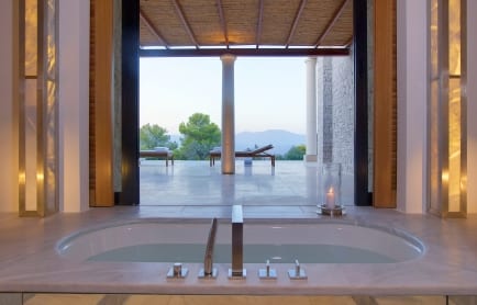 Amanzoe - Pavilion Bathroom. © Amanresorts