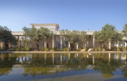 Amanzoe - Central Pool Corridor. © Amanresorts