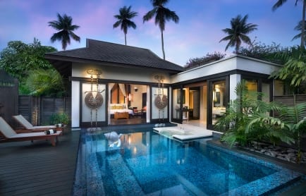 Pool Villa at night. Anantara Phuket Villas, Thailand. © Anantara Hotels, Resorts &amp; Spa