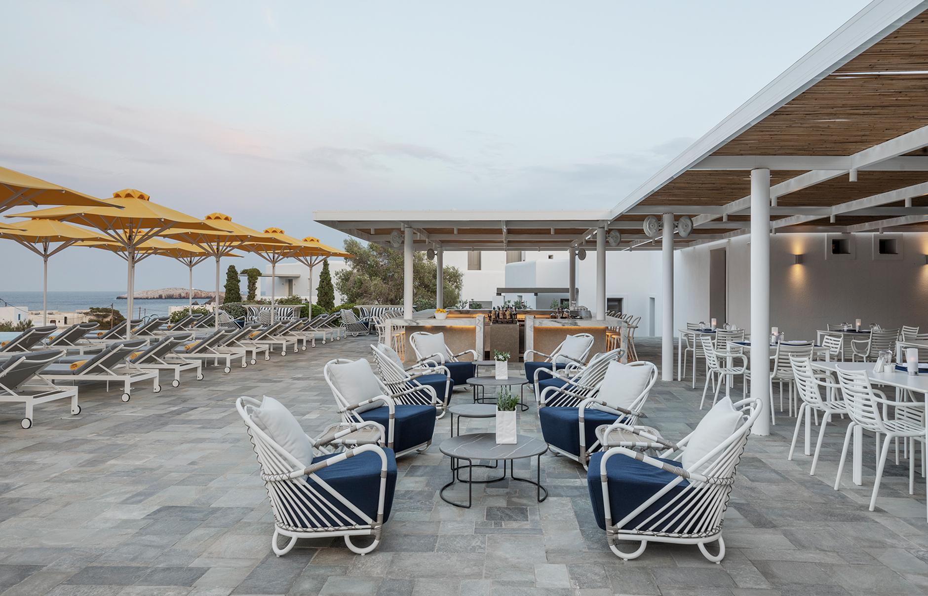 Anemi Hotel, Folegandros, Greece. Hotel Review by TravelPlusStyle. Photo © Anemi Hotel Pool_Bar_and_Restaurant