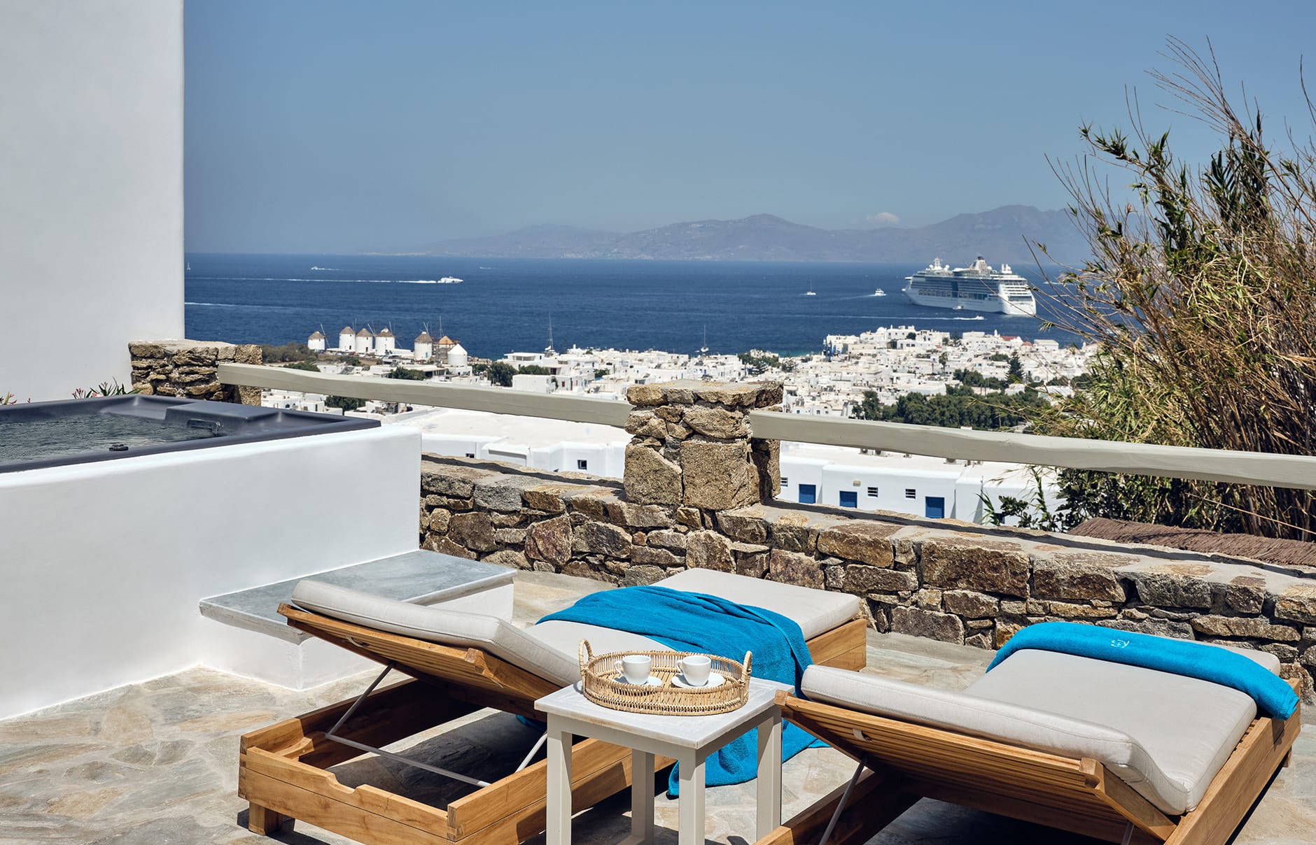 Belvedere Mykonos, Greece. Hotel Review by TravelPlusStyle. Photo © Belvedere Mykonos