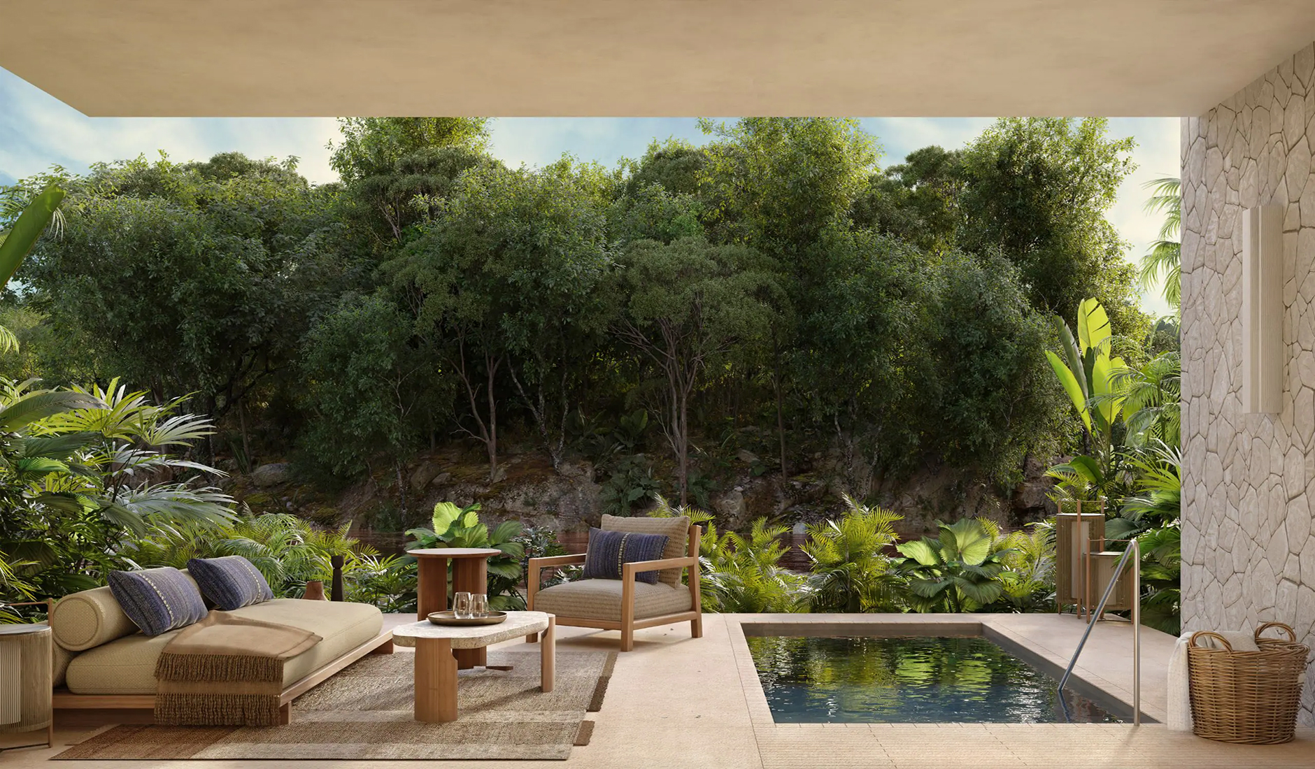 Alila Mayakoba, Playa del Carmen, Mexico • The Best Luxury Hotel Openings of 2026 by TravelPlusStyle.com
Alila-MayakobaCUNAM-R0051-Plunge-Pool-Terrace.16x9