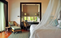 Villa Bedroom, Four Seasons Resort Koh Samui. © Travel+Style