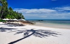 Quiet Beach, Four Seasons Resort Koh Samui. © Travel+Style