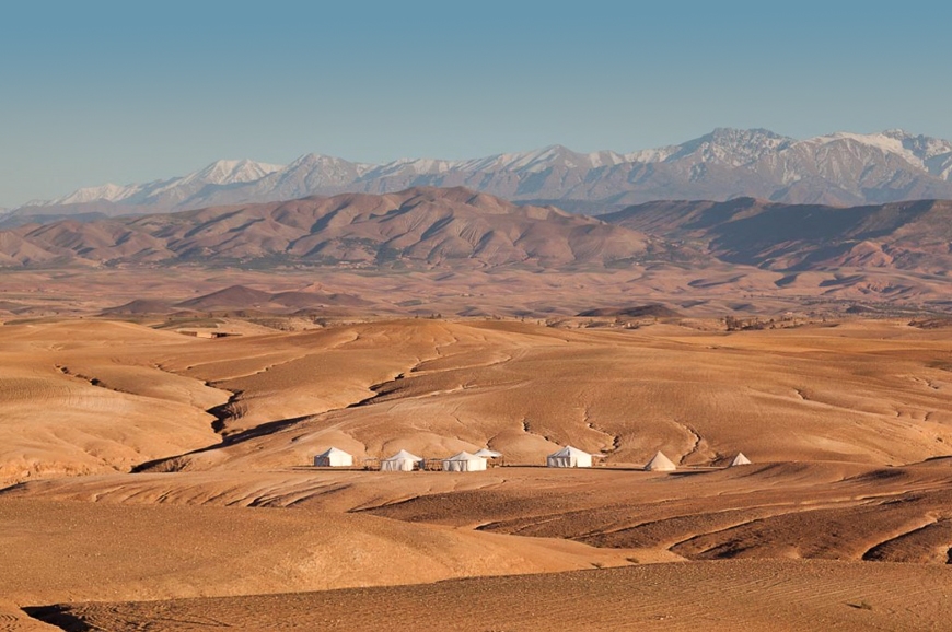 Scarabeo Camp, Agafay Desert, Marrakech, Morocco. TravelPlusStyle.com