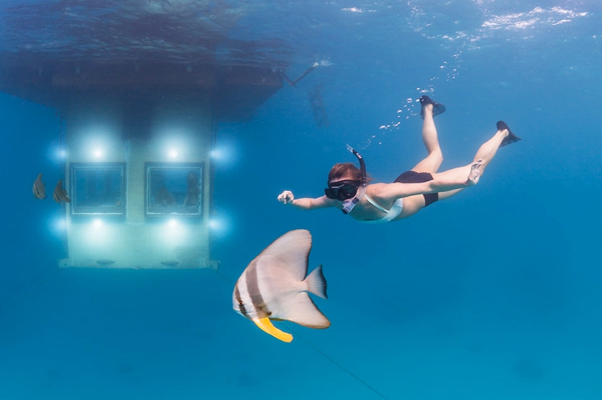 The Manta Resort- Underwater Room Off Pemba Island, Tanzania. travelplusstyle.com
