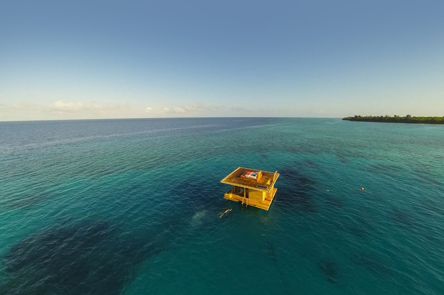 The Manta Resort- Underwater Room Off Pemba Island, Tanzania. travelplusstyle.com