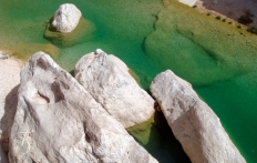 Wadi Shab, Oman. © Travel+Style