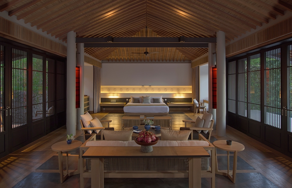 Amanoi, Vietnam - Pool Pavilion Interior. © Amanresorts