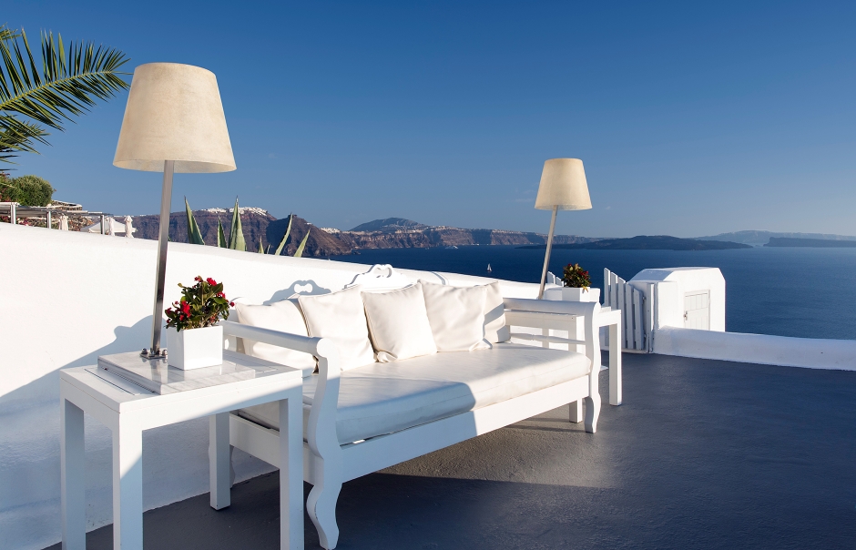 Katikies, Santorini, Greece.  Luxury Hotel Review by TravelPlusStyle. Photo © Katikies