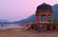 Dinner at small Chhatri. Amanbagh, Alwar, Rajasthan, India. Luxury Hotel Review by TravelPlusStyle. Photo © Aman Resorts