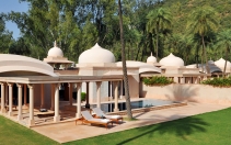 Pool Pavilion. Amanbagh, Alwar, Rajasthan, India. Luxury Hotel Review by TravelPlusStyle. Photo © Aman Resorts