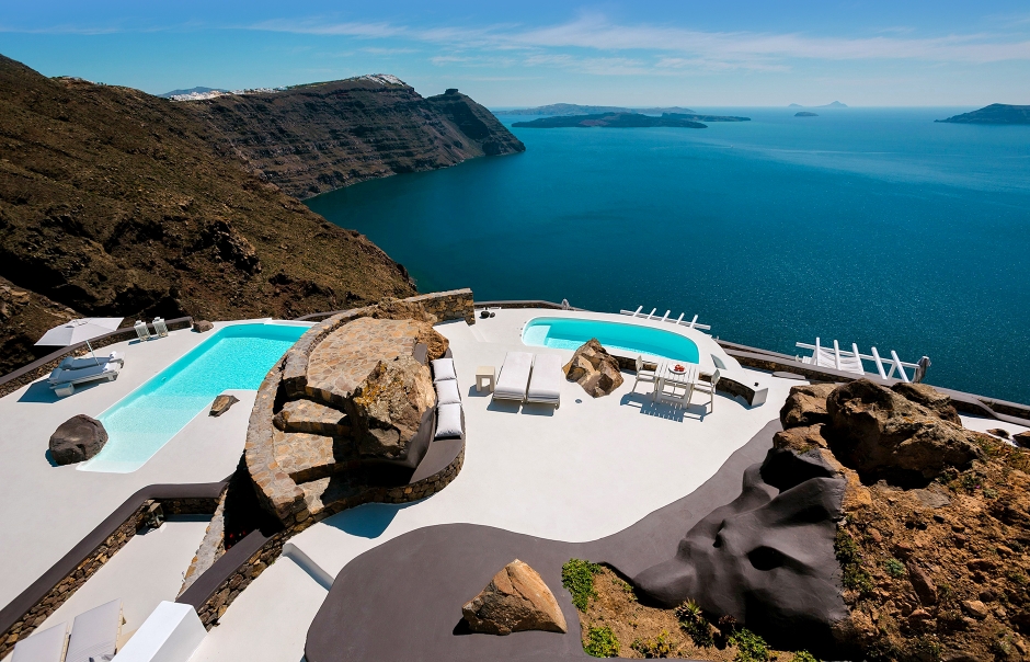 Aenaon Villas, Santorini. TravelPlusStyle.com