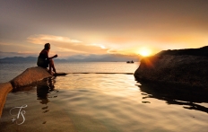 Sunset in Water Villa 3. Six Senses Ninh Van Bay, Vietnam © TravelPlusStyle.com