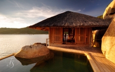 Living Room, Water Villa 3. Six Senses Ninh Van Bay, Vietnam. © TravelPlusStyle.com