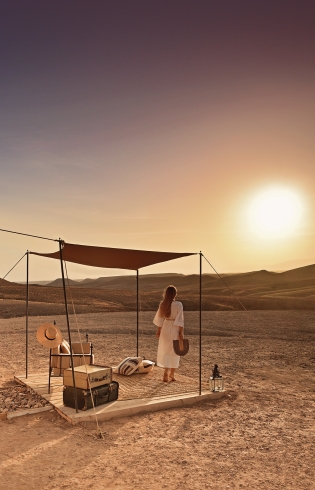 Scarabeo Camp, Agafay Desert, Marrakech, Morocco. Photo © TravelPlusStyle.com