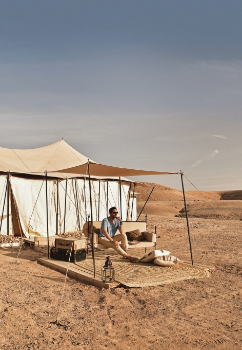 Scarabeo Camp, Agafay Desert, Marrakech, Morocco. Photo © TravelPlusStyle.com