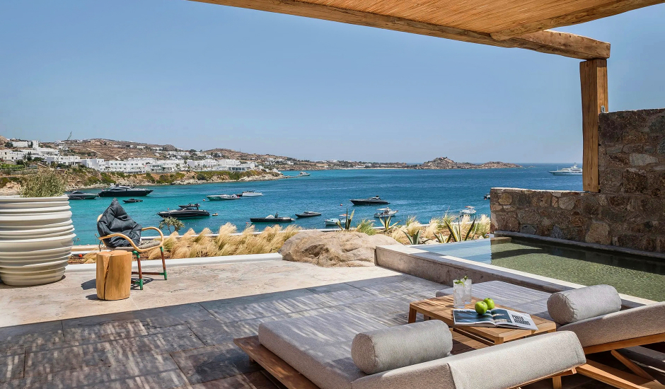 N Hotel Mykonos, Psarou, Mykonos, Greece. The Best Luxury Hotels In Mykonos. TravelPlusStyle.com