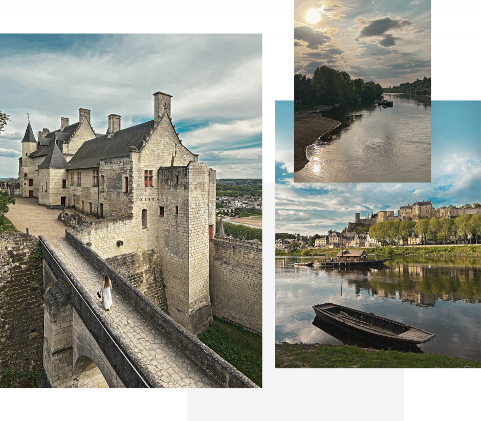 Chinon & Royal fortress of Chinon. 