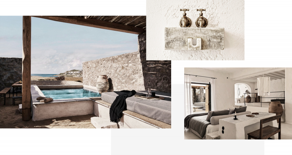 Nomad Mykonos, Kalo Livadi, Greece. The Top 15 Chic Luxury Hotels in Mykonos by TravelPlusStyle.com