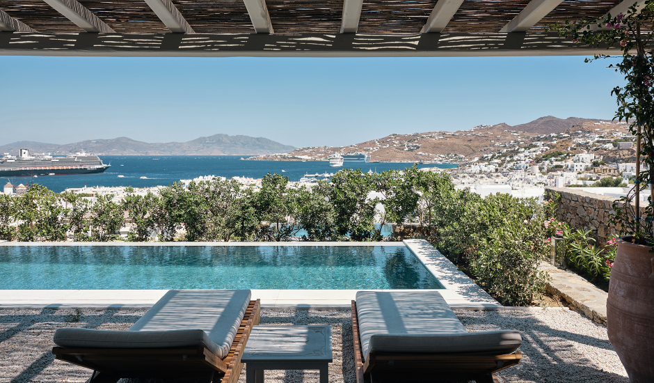 Belvedere Hotel Mykonos, Mykonos, Greece. The Top 15 Chic Luxury Hotels in Mykonos by TravelPlusStyle.com