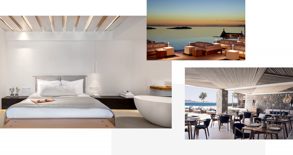 Bill & Coo Suites and Lounge, Mykonos, Greece. The Top 15 Chic Luxury Hotels in Mykonos by TravelPlusStyle.com