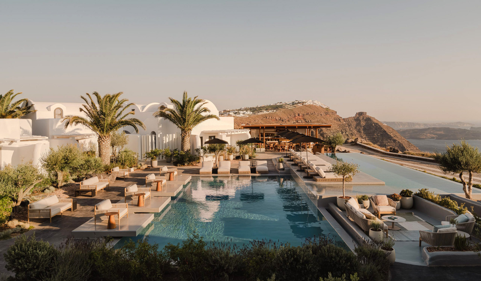 Nobu Hotel Santorini, Imerovigli, Santorini, Greece. The Best Luxury Hotel Openings of 2022 by TravelPlusStyle.com
