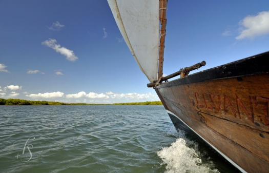 Sailing off Lamu island, Kenya © Travel+Style