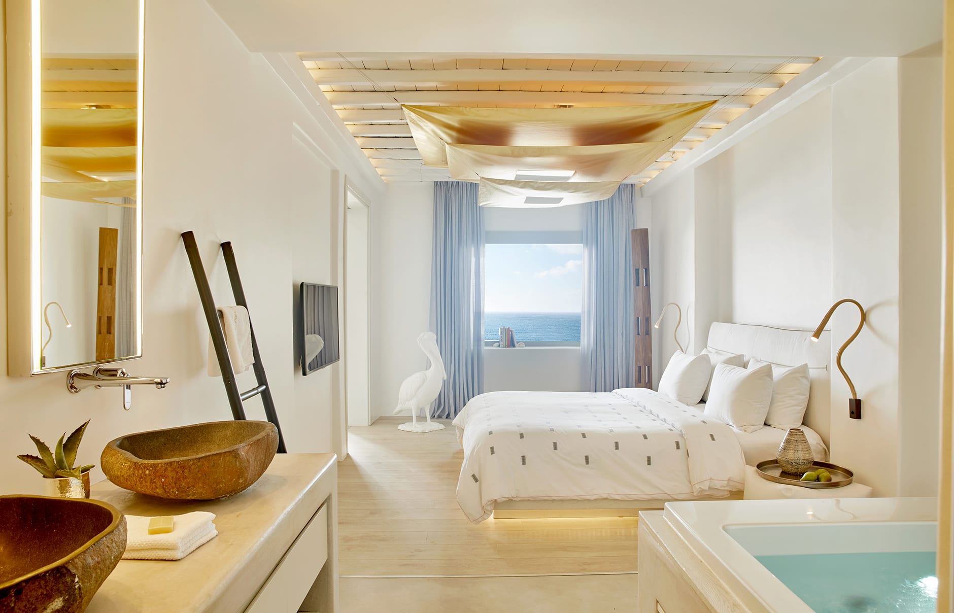 Cavo Tagoo, Mykonos, Greece. Hotel Review by TravelPlusStyle. Photo © Cavo Tagoo