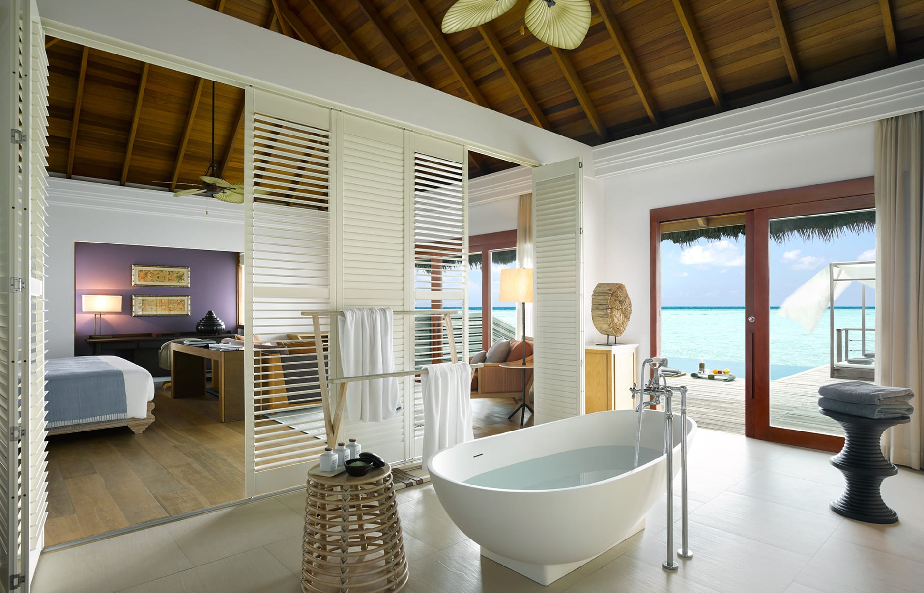 Dusit Thani Maldives, Baa Atoll, Maldives. Hotel Review by TravelPlusStyle. Photo © Dusit International