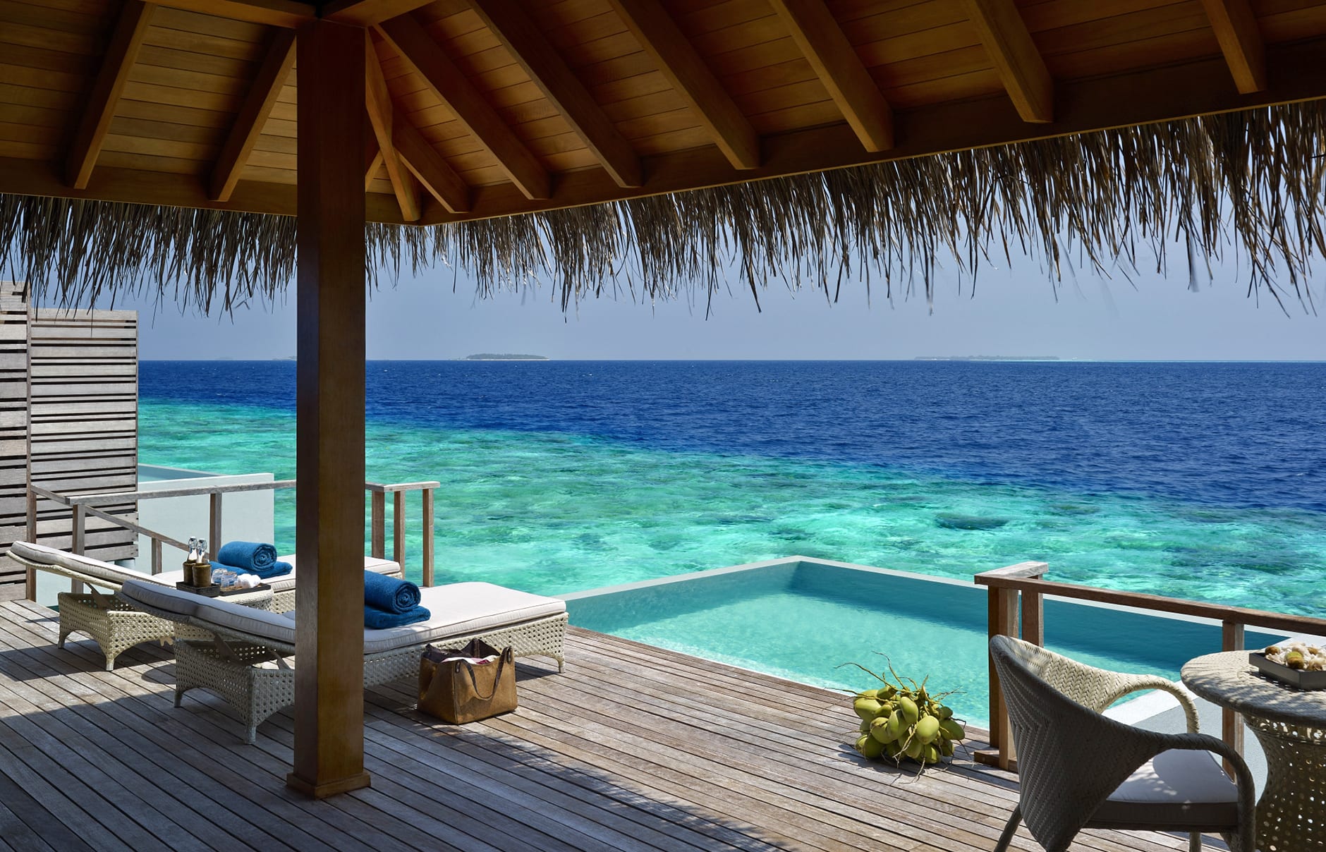 Dusit Thani Maldives, Baa Atoll, Maldives. Hotel Review by TravelPlusStyle. Photo © Dusit International