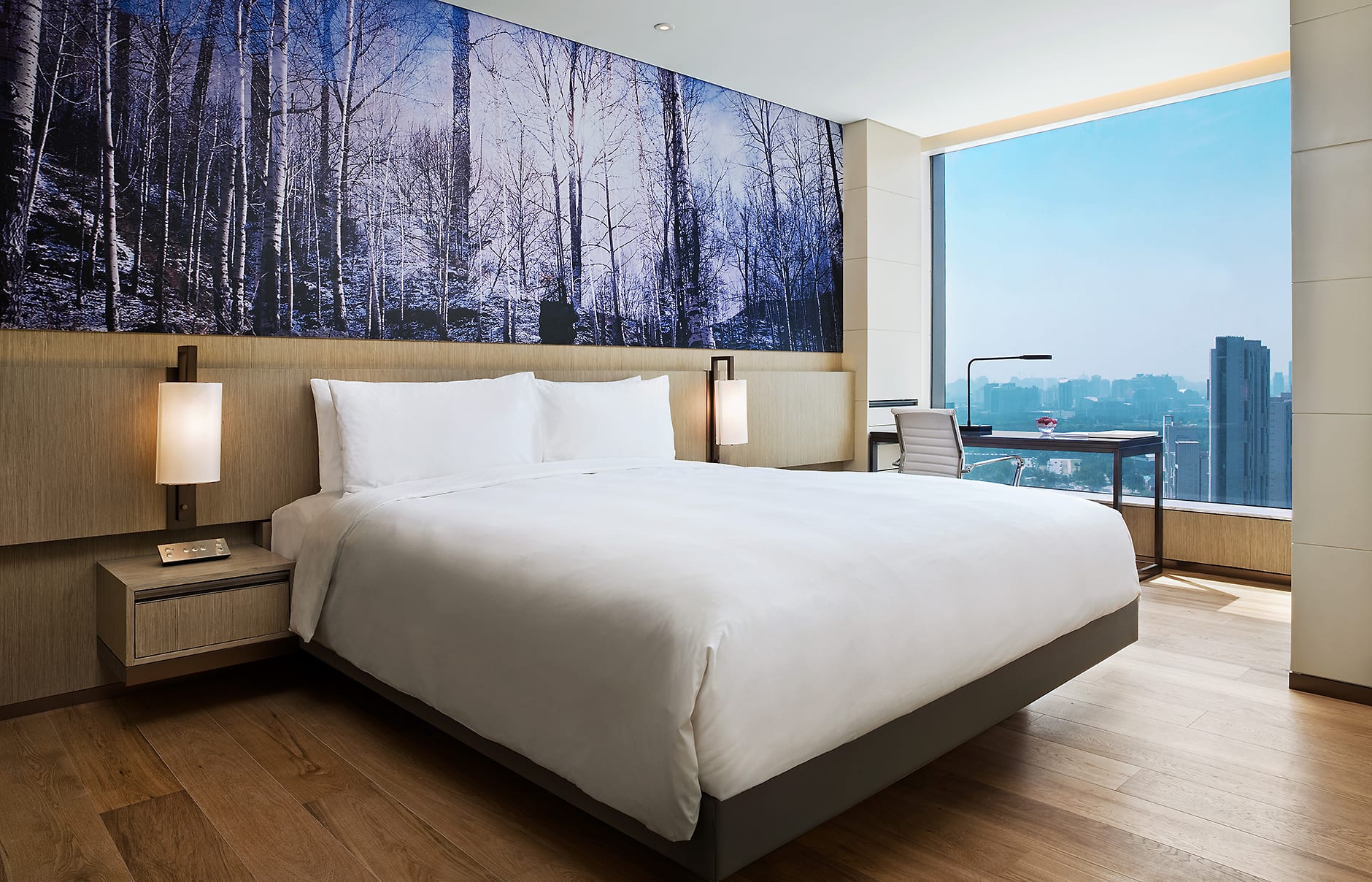 Urban View Room. EAST Beijing, China. Hotel Review by TravelPlusStyle. Photo © Swire Hotels