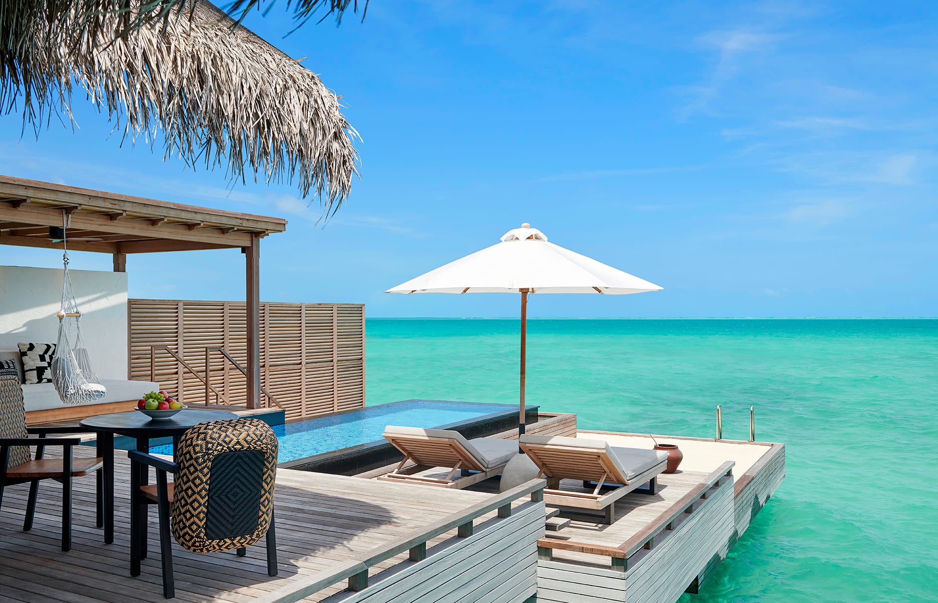 Fairmont Maldives, Sirru Fen Fushi, 
Shaviyani Atoll, Maldives. Hotel Review by TravelPlusStyle. Photo © AccorHotels