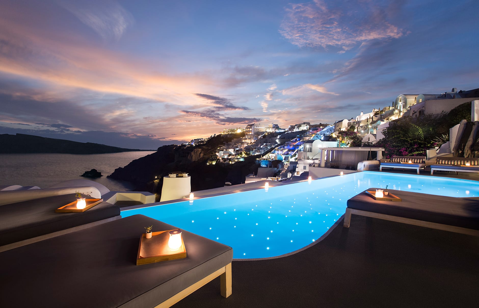 Katikies, Santorini, Greece.  Luxury Hotel Review by TravelPlusStyle. Photo © Katikies