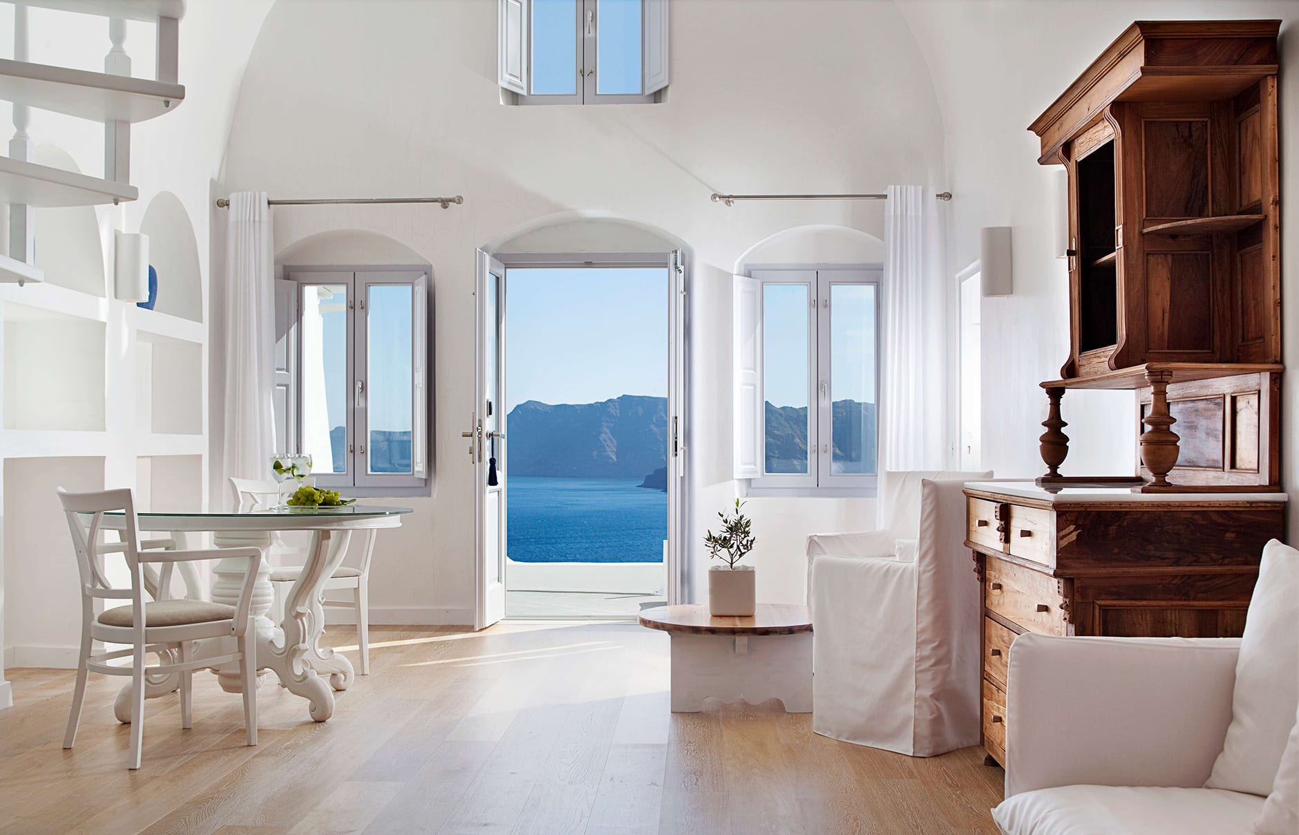 Katikies, Santorini, Greece.  Luxury Hotel Review by TravelPlusStyle. Photo © Katikies