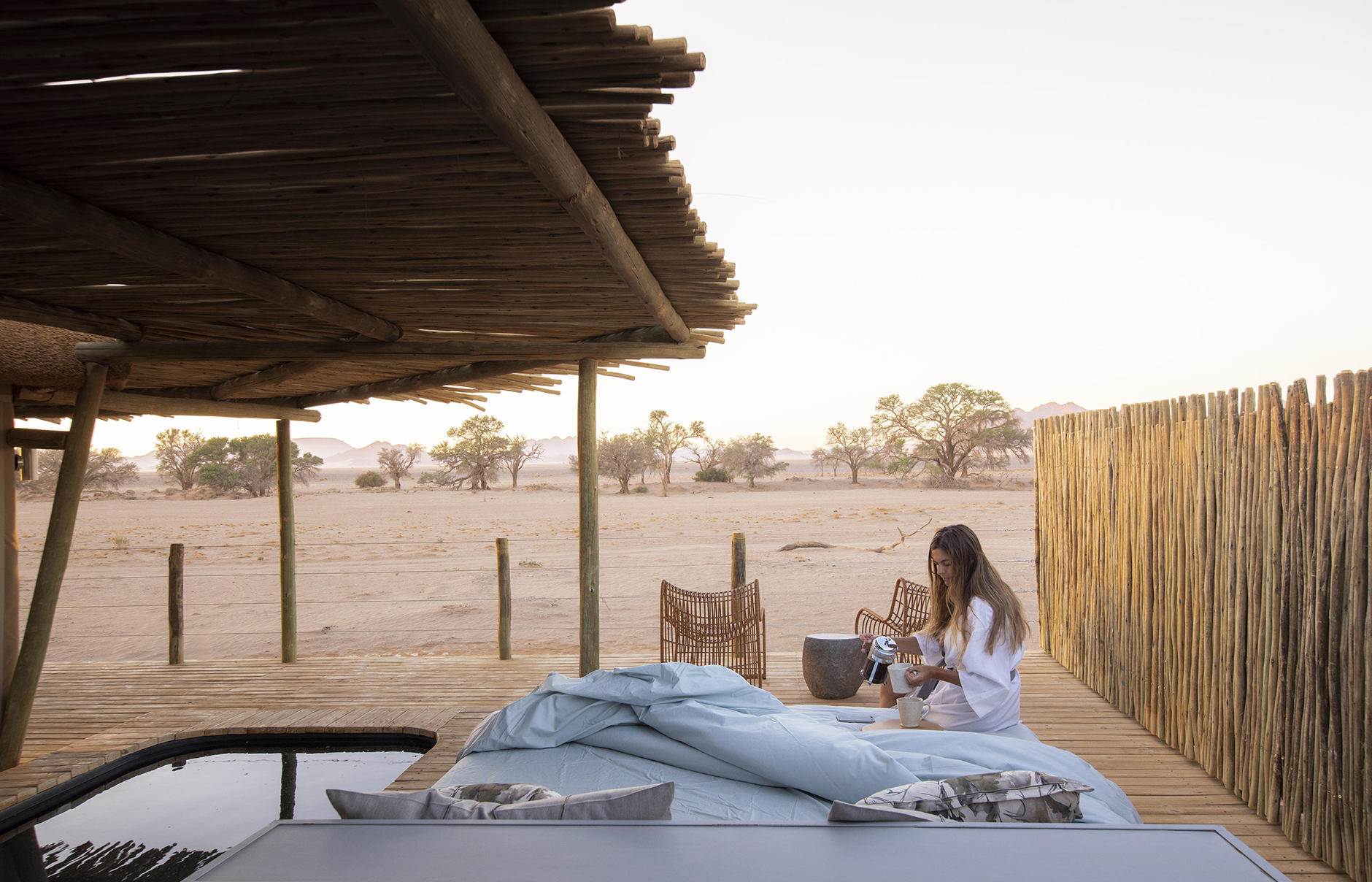 Little Kulala, Sossusvlei, Namibia. Hotel Review by TravelPlusStyle. Photo © Wilderness Safaris
