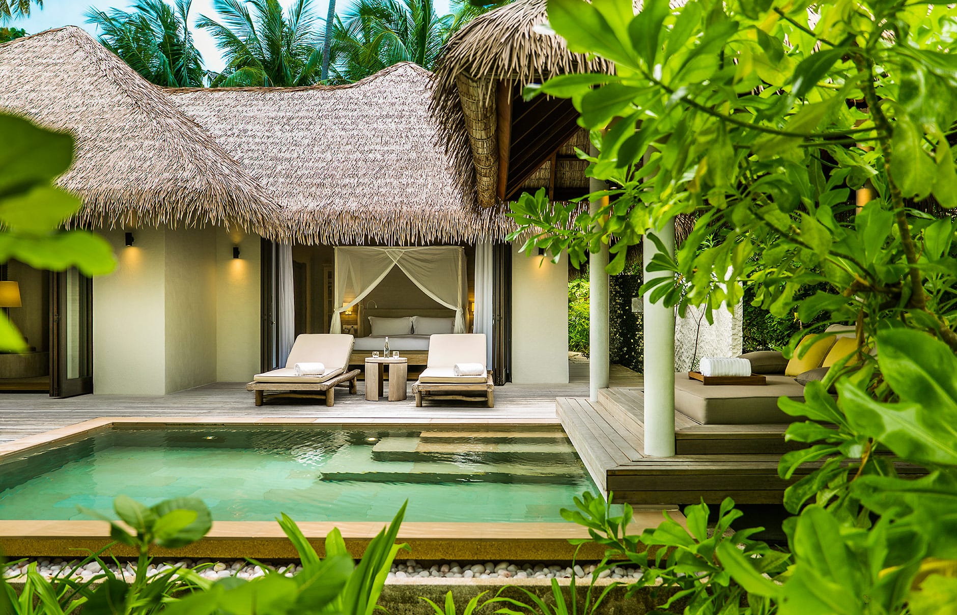 Beach Villa. COMO Maalifushi, Maldives. Hotel Review by TravelPlusStyle. Photo © COMO Hotels & Resorts