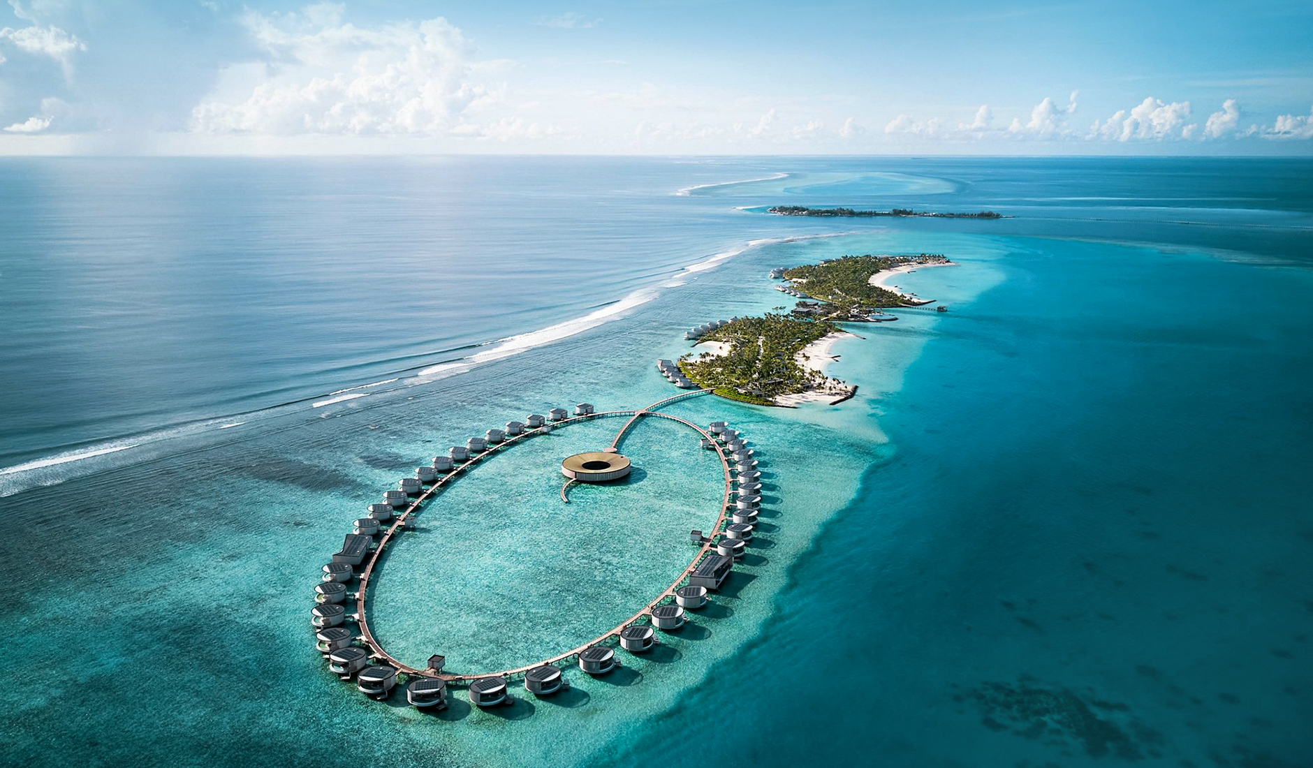 The Ritz-Carlton Maldives, Fari Islands, Maldives. The Best Luxury Resorts in the Maldives by TravelPlusStyle.com ritz-mlera-aerial-view-50763560