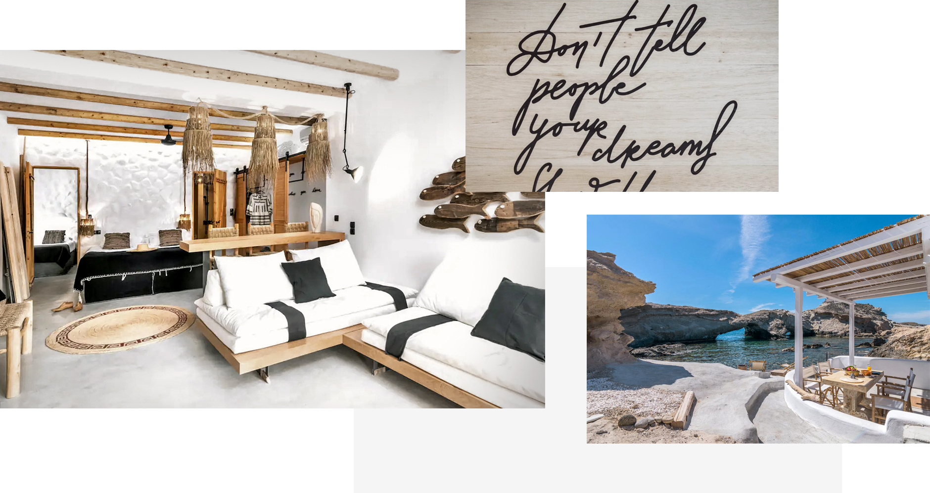 Aqua House, Milos, Greece. The ultimate guide to the best chic hotels in Milos, Greece by Travelplusstyle.com